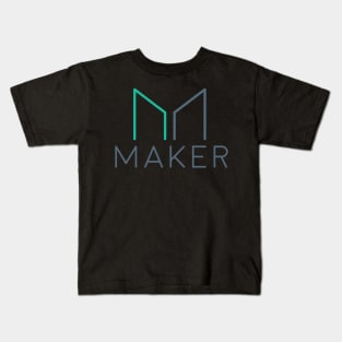 Maker Crypto Cryptocurrency MKR  coin token Kids T-Shirt